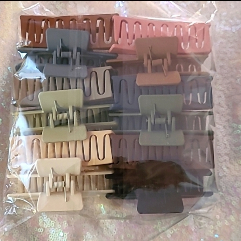 Medium Claw Clips, 12PCS Hair Clips Hold Square